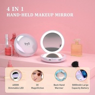 Yeelight C20 makeup mirror 5000nah battery 4in1 led light, backup charger, genuine luxury hand warme