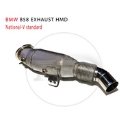 HMD Exhaust Manifold Downpipe for BMW B58 3 4 5 6 7 series 3.0T Car Accessories With Catalytic Conve