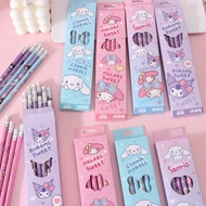 SANRIO CHARACTER PENCIL 6PCS PENCIL SET CONTAINS 6 PCS KAWAII MOTIF WITH SMALL ERASER IN THE END HB 