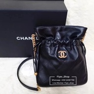 🈹Chanel 黑色細福袋 小福袋 索袋 水桶袋 水桶包 black mini drawstring bag