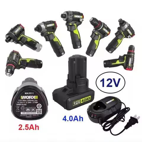 12V 2.5Ah.4.0Ah battery for WORX 12V WU128 WU129 WU130 WU131 WU132 WU280 WX128 WX129 WX540 Power Too