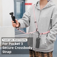 For DJI OSMO POCKET 3/Action 5 pro/4/3 Strap Sports Camera Insta360 X5/X4 Crossbody Rope Anti Loss S