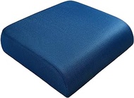 YOUFI Extra Thick Large Seat Cushion -19 X 17.5 X 4 Inch Gel Memory Foam Cushion with Carry Handle Non Slip Bottom - Pain Relief Coccyx Cushion for Wheelchair Office Chair (Blue (1PACK))