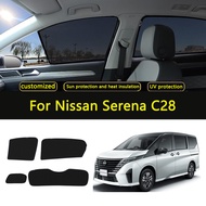 Car curtain sunshade For Nissan Serena C28 Car Window SunShade Shield Front Windshield Rear Side Cur
