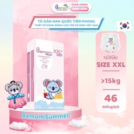 (Không Quà) Combo 3 Bịch Tã/Bỉm Dán Và Quần Bemom Summer Siêu Mỏng Mềm Thấm Hút Tốt Size NB-3XL Cho