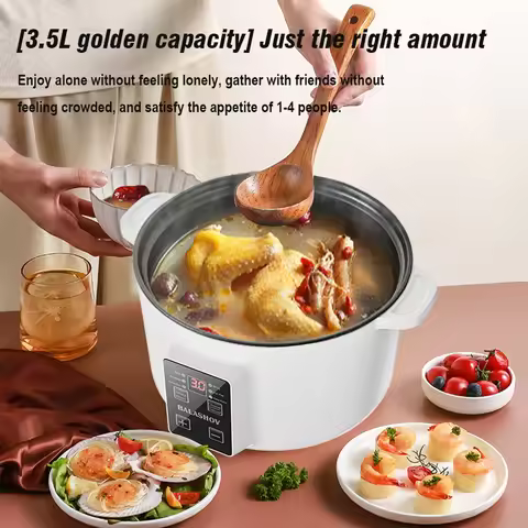 220V Electric Cooker Non-stick Cooking 3.5L Hot Pot Multifunction Electric Cooker Smart Rice Pot For