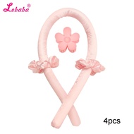 TEMU Lobaba 4pcss Set Of No-heat Curling Wands, Foam Sponge Curlers, Sleep Hair Styling, Large Hair 