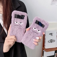 Suitable For Samsung ZFlip3/ZFlip4 Purple Plush Mobile Phone Case