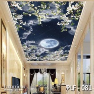 Custom 3D Wallpaper Sticker Moon Sky Ceiling Wallpaper Marble Ceiling Wallpaper Flower Sky Ceiling W
