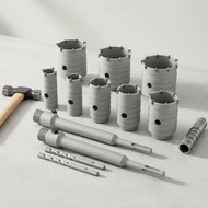 4pcs 30-68mm Concrete Hole Saw with 68x200mm SDS Plus Shank for Masonry, Brick, Stone & Wall Drillin