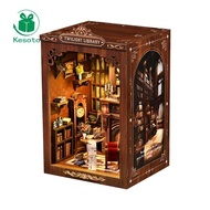 [Kesoto] DIY Shelf Insert Easy to Assemble Miniature Library Scene Touch Switch Library Shelf Insert