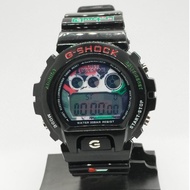 G Shock Dw 6900 Kid Cudi Crazy Colour BAPE Palestine black Digital Alarm Date Light jam tangan