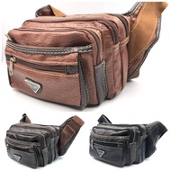 BS Large Size Canvas Waist Bag Travel Casual Pouch Bag Chest Bag Crossbody Bag Pouch Bag Kain Besar 