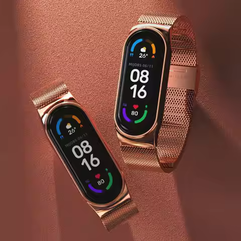 Wearable Luxury Metal Milanese Strap for Mi Band 6 5 4 3 Smart Bracelet Wristband for Xiaomi Mi Band