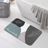 Super Absorbent Fast-Drying Bathroom Kitchen Rubber Non-Slip Rug Abstract Diatomaceous Earth Rug Mat
