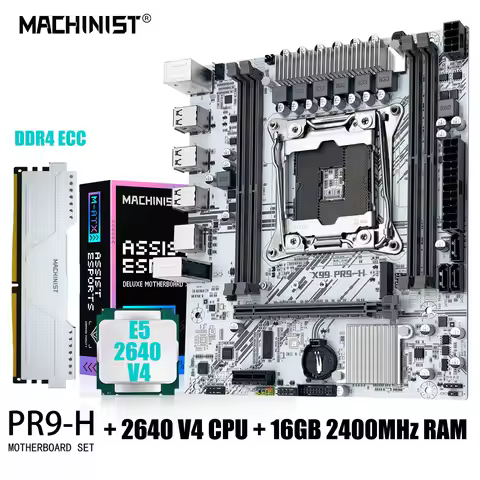 MACHINIST PR9-H X99 LGA 2011-3 XEON Motherboard Intel CPU E5 2640 V4 With 16GB DDR4 ECC Memory Combo