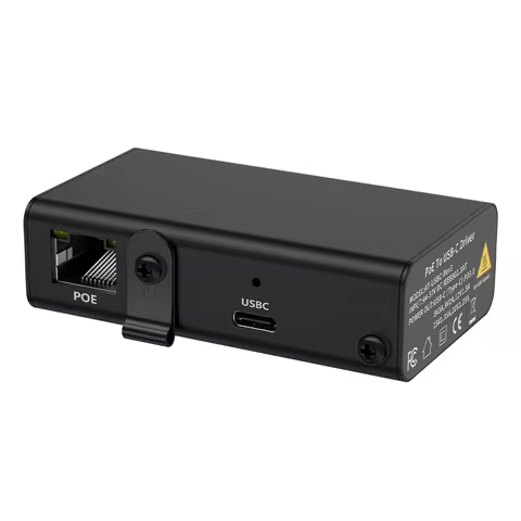 PoE Adapter 802.3at PoE+ to USB-C for Tablets 25W Max Output PD3.0 Charger for iPad Samsung Tab Conv