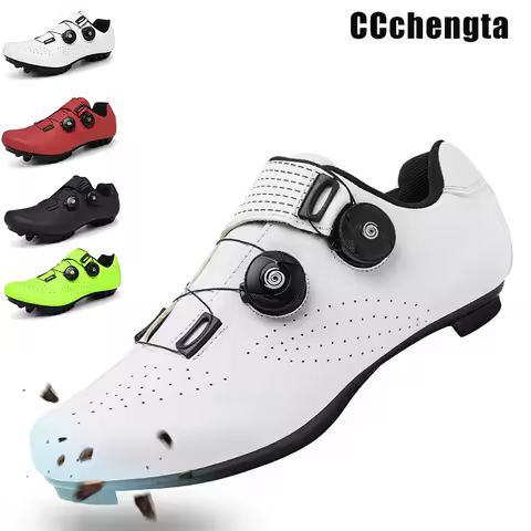 CCchenta Professional Cycling Shoes Men's Spd Road Cycling Shoes MTB Mountain Cycling Shoes Flat-bot