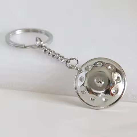 1pc Funny 3D Handpan Pendant Women Men Hand Disc Musical Instrument Shape Stainless Steel Keychain D