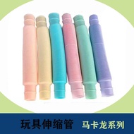 Macaron Pop Tubes Sensory Fidget Toys Toys Decompression Toys PopTubes Mainan Budak