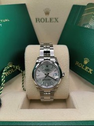 31mm 全新現貨 278240-0005 Datejust 31腕錶蠔式鋼款，搭配銀色錶面及蠔式（Oyster）錶帶。