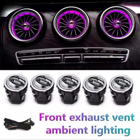 Interior 7pcs Ambient Light 64 Colors For Mercedes-Benz C Class W205 2015-2021 W213 W156 W117 W176 A