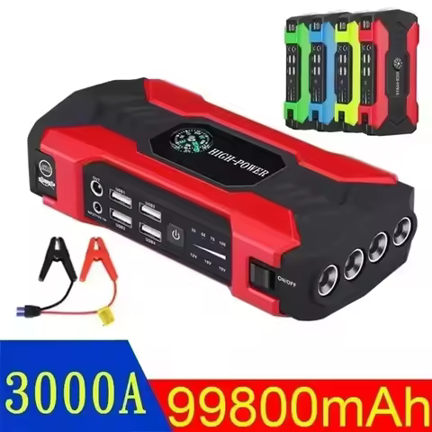 99800mAh Car Jump Starter 3000A Starting Device Portable Power Bank Battery Starter Launcher For Car