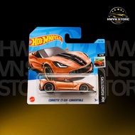 Hotwheels Card Short Corvette C7 Z06 Convertible model car orange