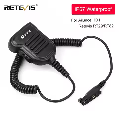 Retevis H103M IP67 Waterproof Microphone 5Pcs Walkie Talkie Accessories PTT Speaker Mic for Ailunce 