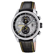 [Creationwatches] Festina Timeless Chronograph Leather Strap Grey Dial Quartz F20695-4 100M Mens Wat
