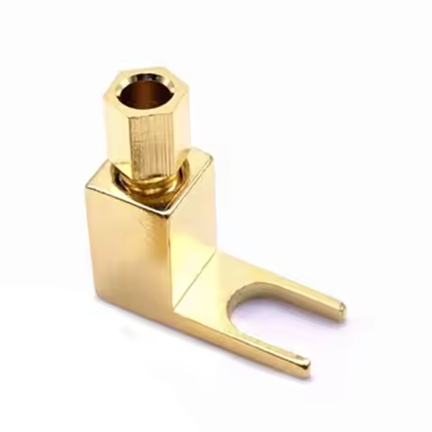 Banana Plug Adapter Plugs Y Type Speaker Cable Connector Banana to Spade Adapte U Spade Connector Sp