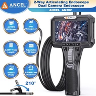 BH4E 2025 ANCEL AN302 Automotive Industrial Endoscope 2 Way Articulating Borescope Waterproof 6.5mm 