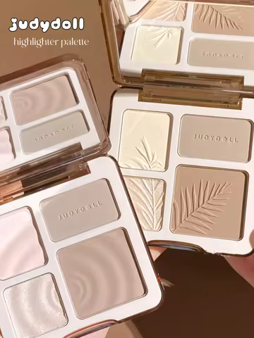 Judydoll Facial Highlighter Contour Comprehensive Plate Matte Shimmer Powder Brightening Glow Shadow
