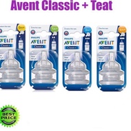 Trendy 2pcs AVENT TEAT NIPPLE CLASSIC/ORIGINAL AVENT Bottle Pacifier- Baby ONLINE SHOP,.