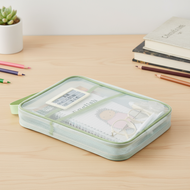 Expandable L-Shape Mesh File Pouch for A4 Documents, Money, Receipts, and Clipboard Storage.  Poket 