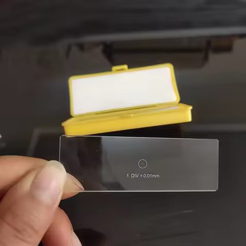 0.01mm Optical Glass Microscope Calibration Slides Eyepiece Reticle Ruler Microscope Stage Micromete