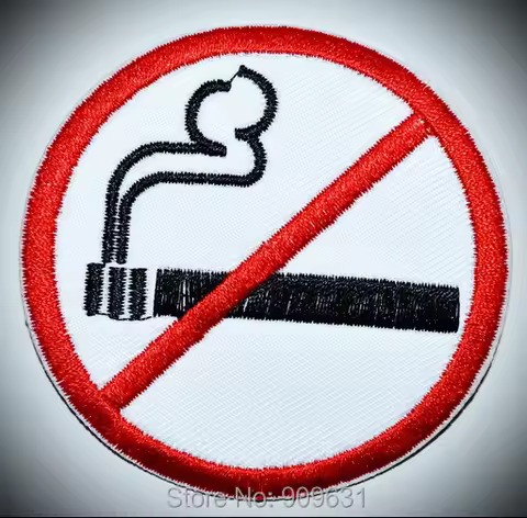 New ! No Smoking iron on patch