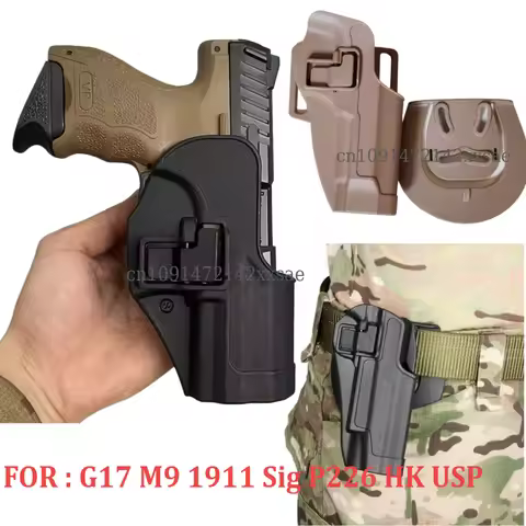 New Tactical Gun Holster For G*ock G17 G19 M9 Colt 1911 S*g S uer P226 HK USP Airsoft Belt Holster G
