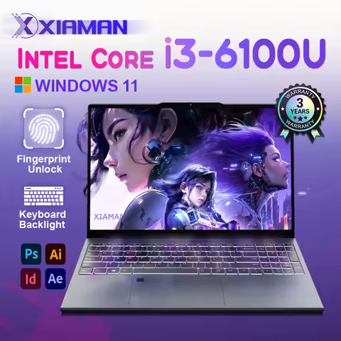 Xiaman 15.6" Portable Laptop Computer Intel Core i3 6100U Windows 11 Pro Notebook PC Gamer 16GB RAM 
