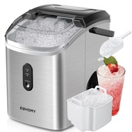 LZD EUHOMY Nugget Ice Maker Countertop with Handle Ready in 6 Mins 33lbs/24H Removable Top Cover Aut