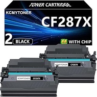 2 Pack 87X CF287X Black Toner Cartridge Compatible Replacement for HP 87X CF287X 87A CF287A Toner fo