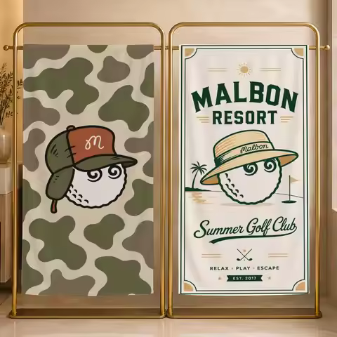 brand Malbon Golf Towel Large print Quick Dry Microfiber Beach Towel face towel Soft Lightweight Gym