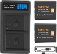 NP-BN1 Replacement Battery (2-Pack)and Charger Compatible with Sony Cyber-Shot DSC-QX10 QX30 QX100 T