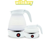 WITAKEY Electric Kettle, 600ml Foldable Water Kettle, Portable Leakproof Mini 110V/220V Silicone Ket