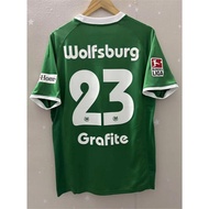 wolfsburg Home 08-09 GRAFITE DZEKO HASEBE Top Quality Retro Soccer Jersey custom T-shirt Football Je