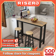 RISERO Bar Table And Chair Set Bar Type Dining Table High Table Modern Simple Long High Table With H