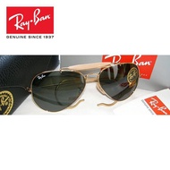 【Nuoli】ray_ban original sunglasses 2019? new aviatoroutdoorsman goldrb3030 L0216G-15 glass lens o8m3