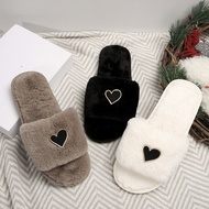 Furry slippers furry slippers Thick-Soled furry slippers Women Autumn Winter Indoor Outdoor High-End