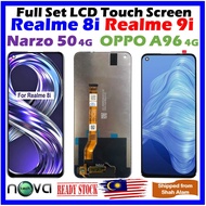 ORI NovaTech Full Set LCD Touch Screen Fit For OPPO A96 4G / Realme 8i / Realme 9i / Narzo 50 4G wit