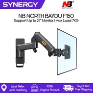 NB North Bayou F150 Gas Strut Flexi Wall Monitor Mount Arm with Support Up to 27" Monitor, Max Load 